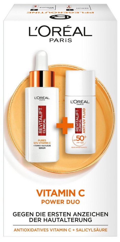 L'ORÉAL PARIS Gesichtspflege-Set Revitalift Vitamin C Duo Set, 2-tlg., mit hoher Wirksamkeit von L'ORÉAL PARIS