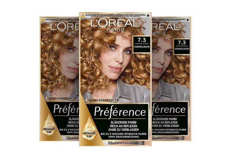 L'ORÉAL PARIS Haarfarbe Permanente Haarfarbe, Haarfärbeset - 3er Set von L'ORÉAL PARIS