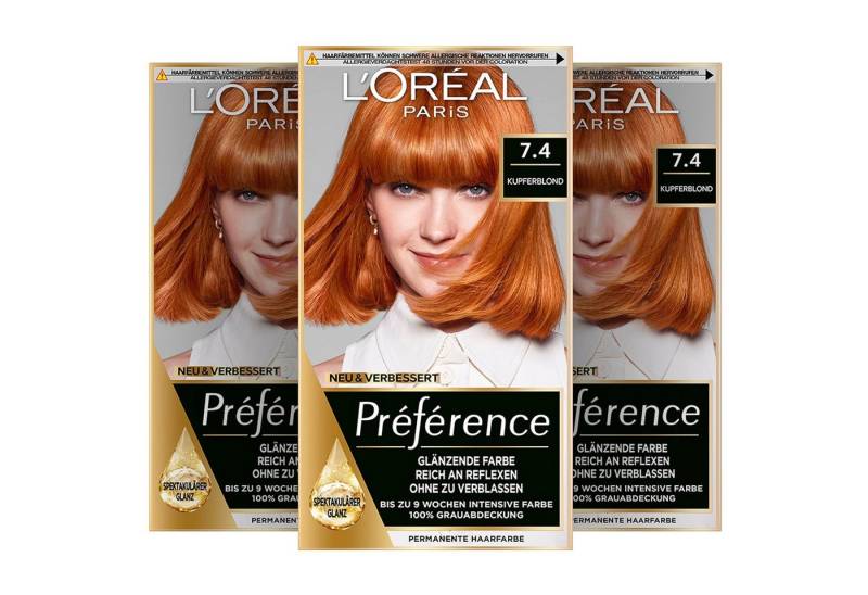 L'ORÉAL PARIS Haarfarbe Permanente Haarfarbe, Haarfärbeset - 3er Set von L'ORÉAL PARIS