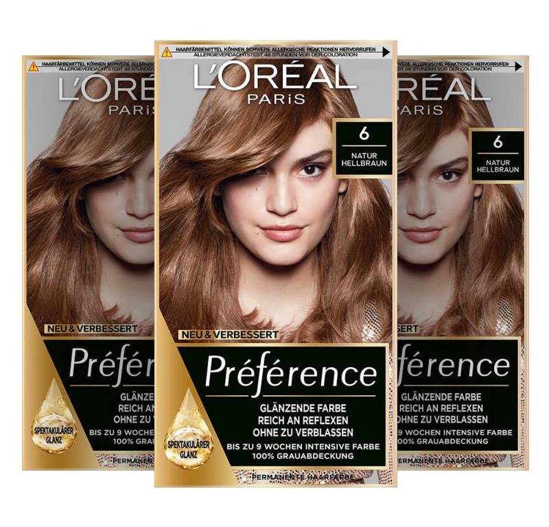 L'ORÉAL PARIS Haarfarbe Permanente Haarfarbe, Haarfärbeset - 3er Set von L'ORÉAL PARIS
