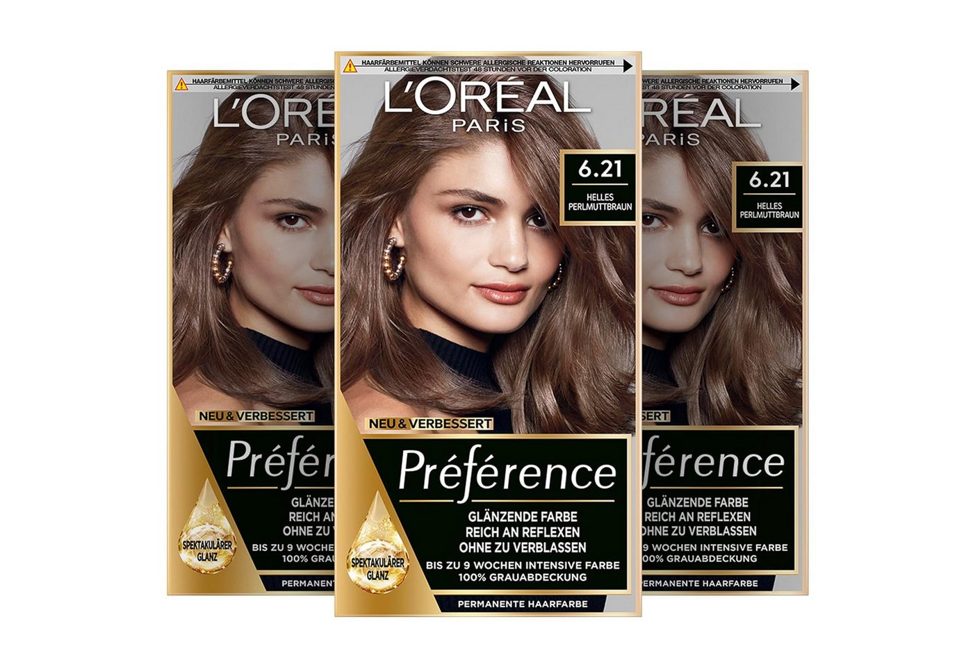 L'ORÉAL PARIS Haarfarbe Permanente Haarfarbe, Haarfärbeset - 3er Set von L'ORÉAL PARIS