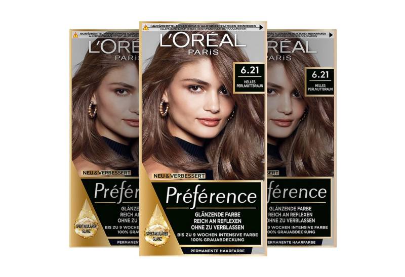 L'ORÉAL PARIS Haarfarbe Permanente Haarfarbe, Haarfärbeset - 3er Set von L'ORÉAL PARIS