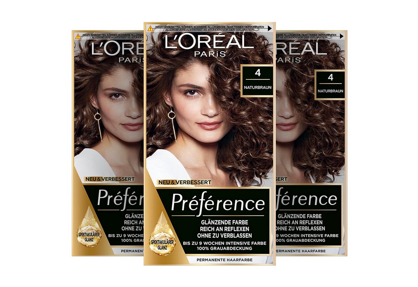 L'ORÉAL PARIS Haarfarbe Permanente Haarfarbe, Haarfärbeset - 3er Set von L'ORÉAL PARIS