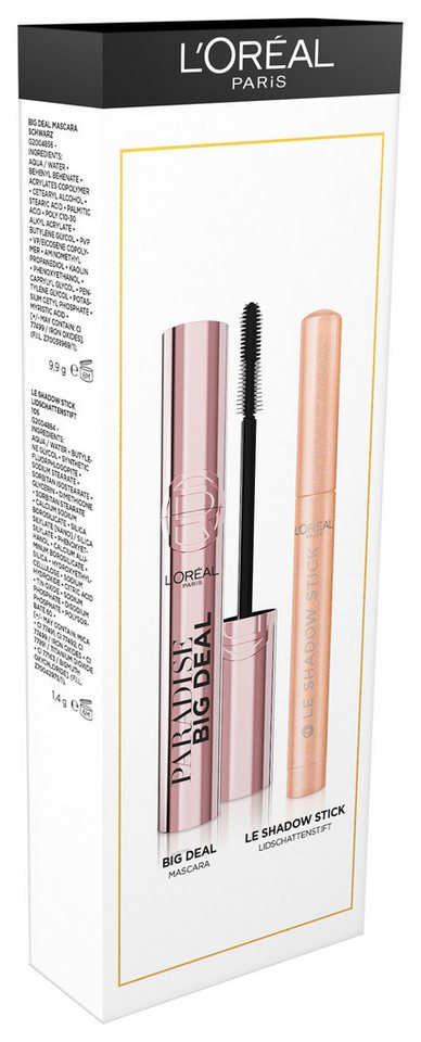 L'ORÉAL PARIS Make-up Set L'Oréal Paris Set: Paradise Big Deal Mascara + Le Shadow Stick von L'ORÉAL PARIS