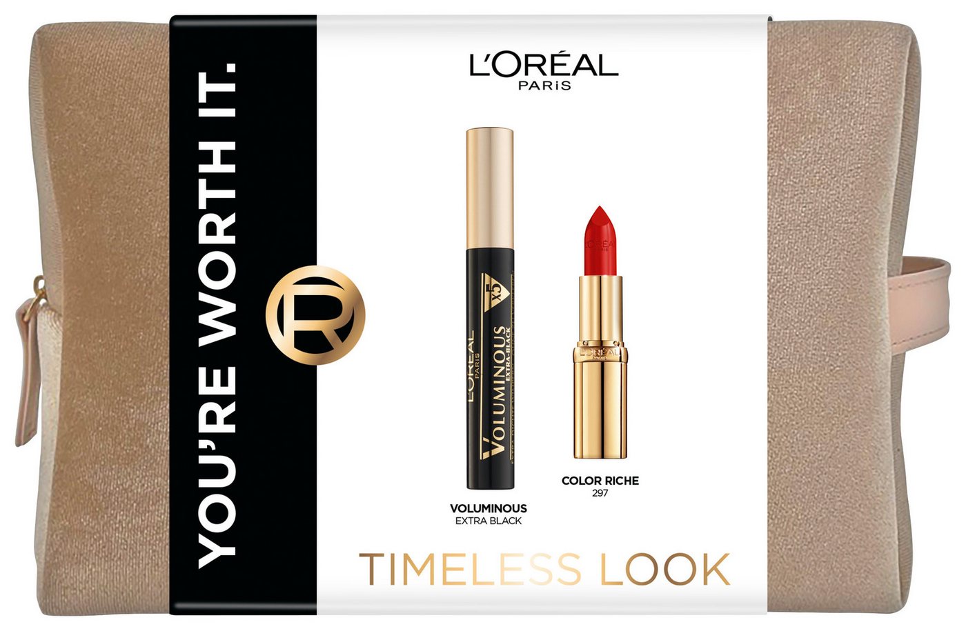 L'ORÉAL PARIS Make-up Set Timeless Look Geschenkset: Mascara, Lippenstift & Beauty Bag von L'ORÉAL PARIS