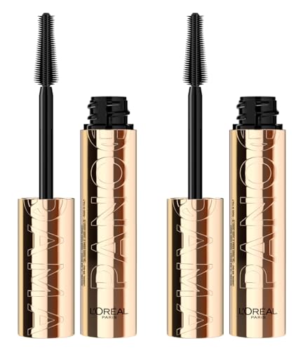 L'OREAL PARIS Panorama Volumizing Mascara Farbe Braun mit komplexem Stretchflex-Komplex, erweiterter Blickeffekt, ohne Klumpen, geeignet für empfindliche Augen - 2 Mascara von L'OREAL PARIS