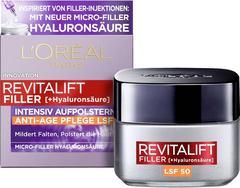 L'ORÉAL PARIS Tagescreme Revitalift Filler Tag LSF 50, mit hoher Wirksamkeit von L'ORÉAL PARIS