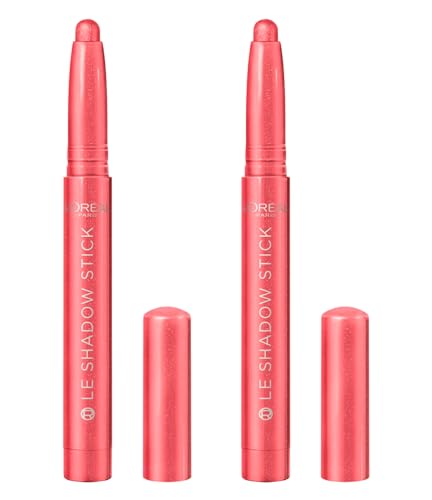 L'Oréal Paris Lidschattenstift, intensive Farbe, langer Halt, Le Shadow 118 Cloudy Rose Cremige Textur, sehr pigmentiert und einfach aufzutragen – 2 Lidschatten von L'OREAL PARIS