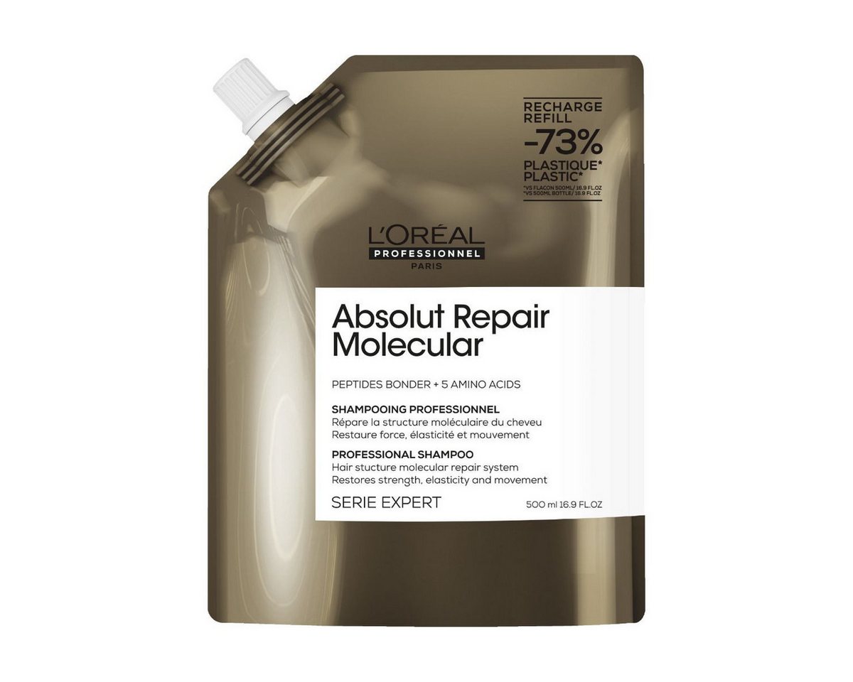 L'ORÉAL PROFESSIONNEL PARIS Haarelexier L'Oréal Absolut Repair Molecular Shampoo Refill 500ml L'ORÉAL PROFESSIONNEL PARIS Haarelexier L'Oréal Absolut Repair Molecular Shampoo Refill 500ml von L'ORÉAL PROFESSIONNEL PARIS