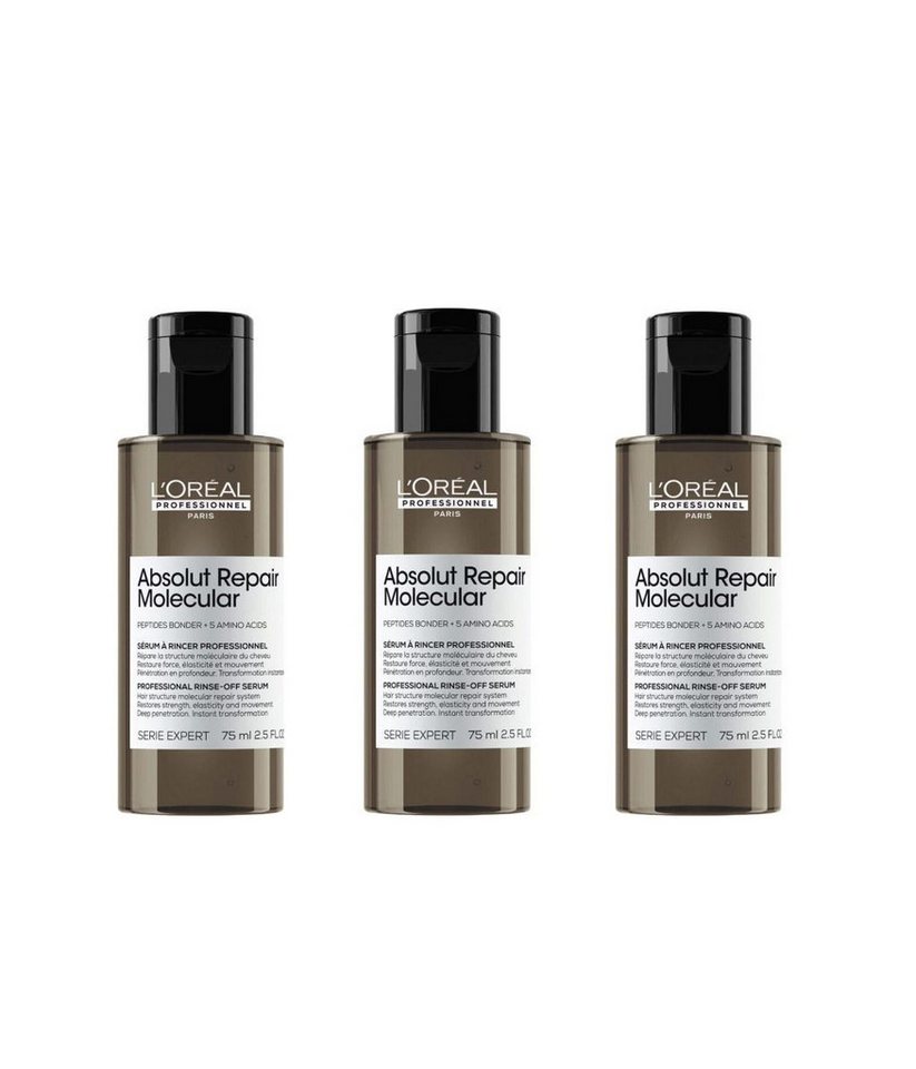 L'ORÉAL PROFESSIONNEL PARIS Haarserum L'Oréal Professionnel Absolut Repair Molecular Rinse-Off Serum 3×75 ml, 3-tlg. von L'ORÉAL PROFESSIONNEL PARIS