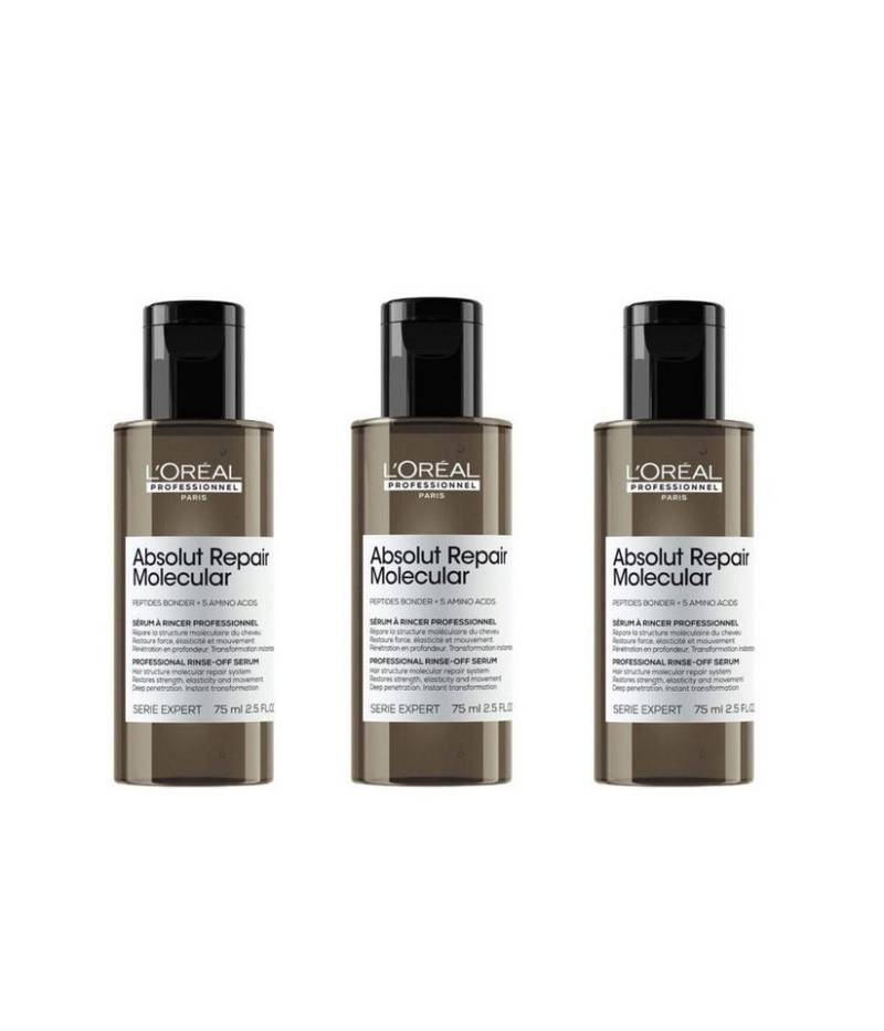L'ORÉAL PROFESSIONNEL PARIS Haarserum L'Oréal Professionnel Absolut Repair Molecular Rinse-Off Serum 3×75 ml, 3-tlg. von L'ORÉAL PROFESSIONNEL PARIS