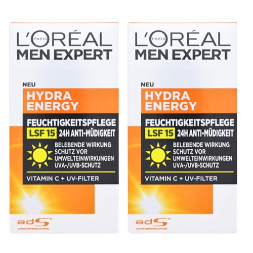 2 x L'Oreal Men Expert Feuchtigkeitspflege 24H Anti Müdigkeit Creme je 50 ml von L'ORÉAL