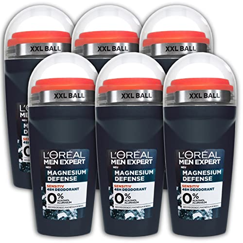6 er Pack Loreal Men Expert Magnesium Defense Deoroller 6 x 50 ml von L'ORÉAL