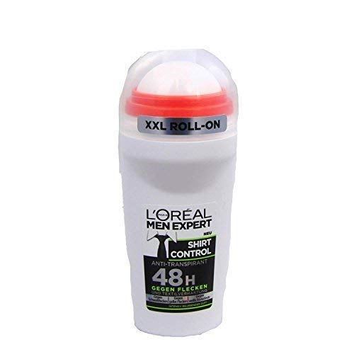 Loreal Men Expert Shirt Control Anti Transpirant 48h Deo Roll On gegen Flecken und Textilverhärtung, 3er Pack (3x50ml) von L'ORÉAL