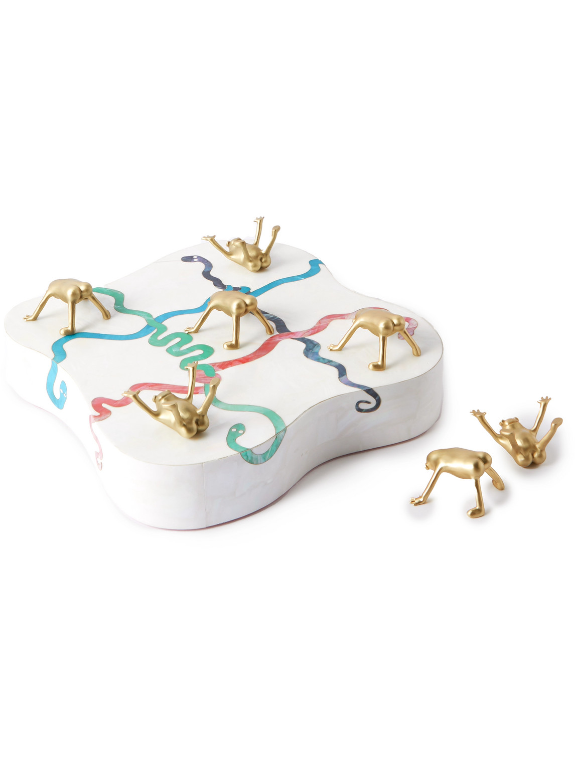 L'Objet - Haas Brothers Mother-Of-Pearl and Brass Tic-Tac-Toe Set - Men - White von L'Objet