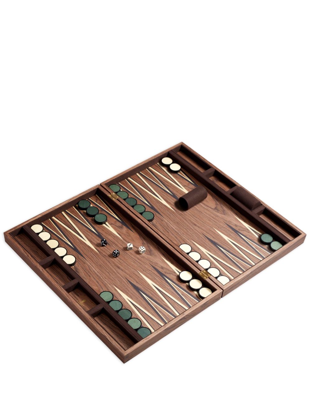 L'Objet Matis Backgammon-Set aus Holz - Braun von L'Objet