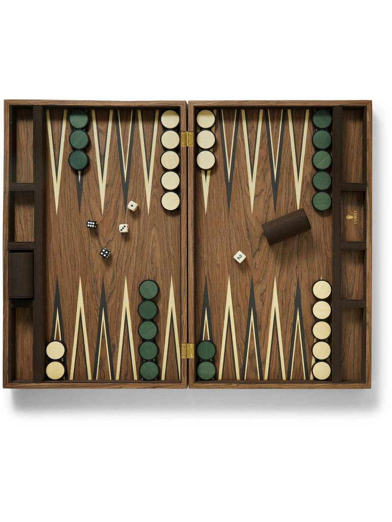 L'Objet - Matis Wood Backgammon Set - Men - Brown von L'Objet