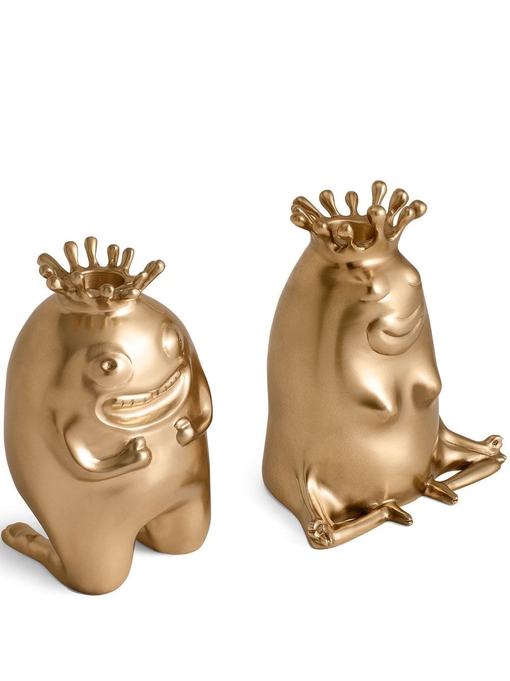 L'Objet x Haas Brothers Set aus zwei King and Queen Kerzenständern - Gold von L'Objet