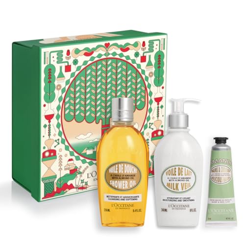 L'Occitane - Duschöl, Handcreme- und Milchschleier-Set - Duft Almond - Körperpflege - Weihnachtsgeschenkset für Frauen von L'OCCITANE