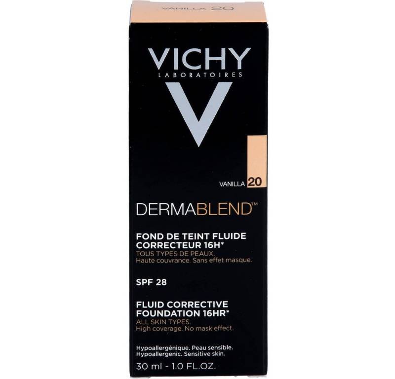 L'Oreal Deutschland GmbH Make-up Vichy Dermablend Teint-korriegierendes Make-up vanilla, 1-tlg., abdeckend, Hohe Deckkraft ohne Maskeneffekt oder Glanz von L'Oreal Deutschland GmbH