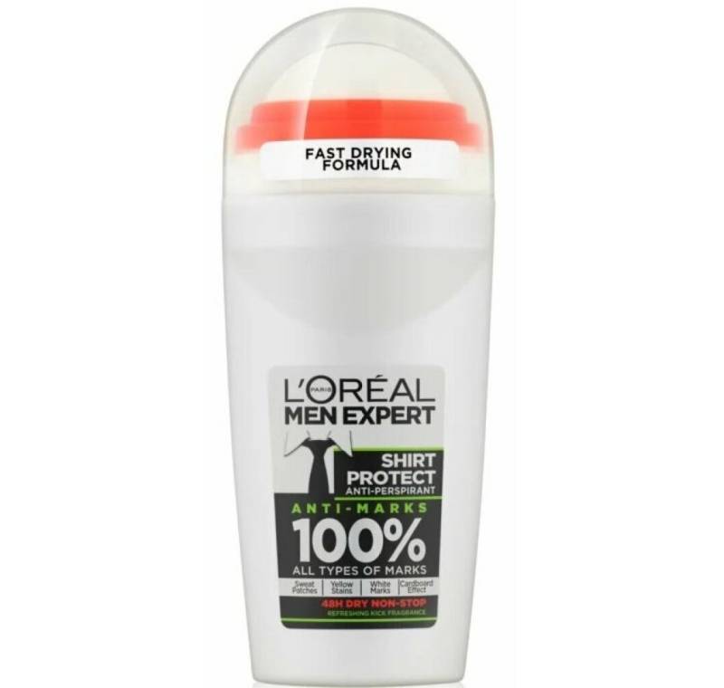 L'Oreal Deutschland Deo-Roller LOréal Professionnel Men Expert Shirt Protect Deodorant Roll On 50ml von L'Oreal Deutschland