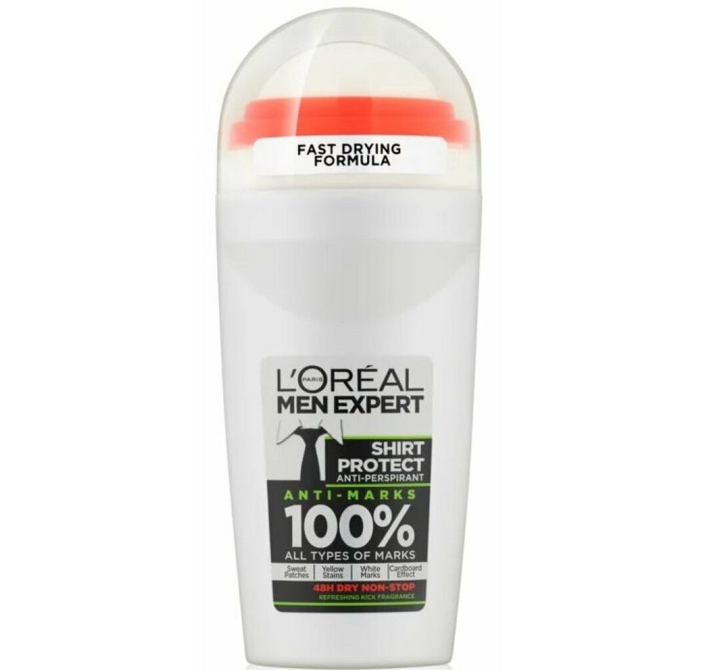 L'Oreal Deutschland Deo-Roller LOréal Professionnel Men Expert Shirt Protect Deodorant Roll On 50ml von L'Oreal Deutschland