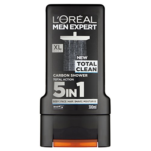 6er Pack - L'Oreal Men Expert Duschgel 5in1 - Pure Carbon - Total Clean - 300ml von L'Oréal Men Expert