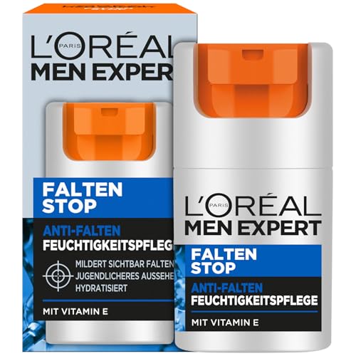 L'Oréal Men Expert Gesichtspflege gegen Falten für Männer, Anti-Aging Feuchtigkeitscreme gegen Hautalterung und Augenringe, Gesichtscreme für Herren mit Vitamin E, Falten Stop, 1 x 50 ml von L'Oréal Men Expert