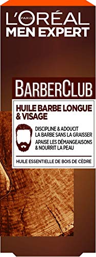 L'Oréal Men Expert BarberClub – Langes Bartöl und Gesicht für Herren – mit ätherischem Öl aus Zedernholz – 30 ml von L'Oréal Men Expert