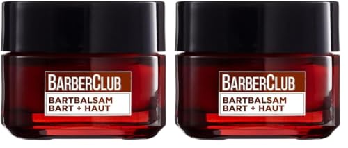 L'Oréal Men Expert Bartbalsam Bart + Haut für Männer, Unterstützung beim gesunden Bartwachstum, Bartpflege für Herren mit ätherischem Zedernholzöl, Barber Club, 1 x 50 ml (Packung mit 2) von L'Oréal Men Expert