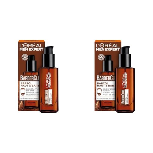 L'Oréal Men Expert Bartöl mit Zedernholzöl für die tägliche Bartpflege, Barber Club, 1 x 30 ml (Packung mit 2) von L'Oréal Men Expert
