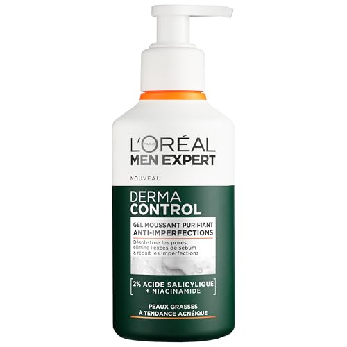 L'Oréal Men Expert - Reinigungsgel gegen Unreinheiten – reinigt die Poren und reduziert Unreinheiten, angereichert mit Salicylsäure – Derma Control – 260 ml von L'Oréal Men Expert