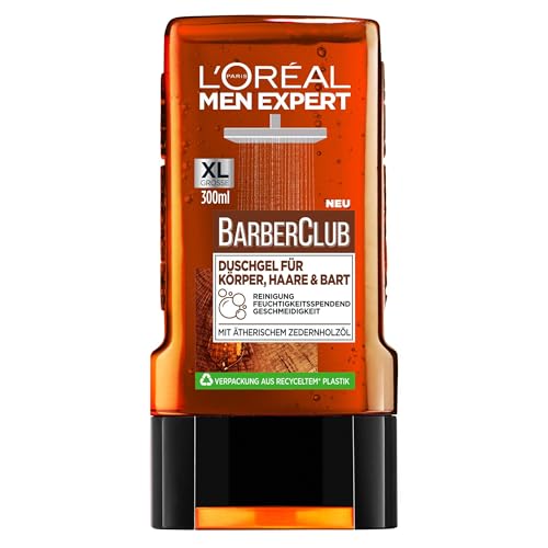 L'Oréal Men Expert Duschgel für Männer, Zur Reinigung von Körper, Haar & Bart, Barber Club, 1 x 300 ml von L'Oréal Men Expert