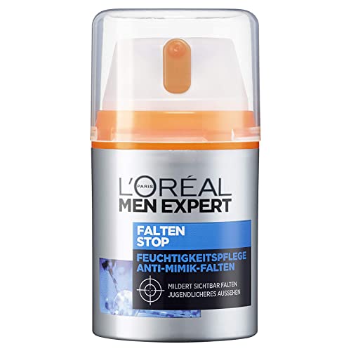 L'Oréal Men Expert Gesichtspflege gegen Falten, Anti-Aging Feuchtigkeitscreme für Männer, Sofortiger Anti-Augenringe- und Anti-Falten-Effekt, Falten Stop, 1 x 50ml von L'Oréal Men Expert