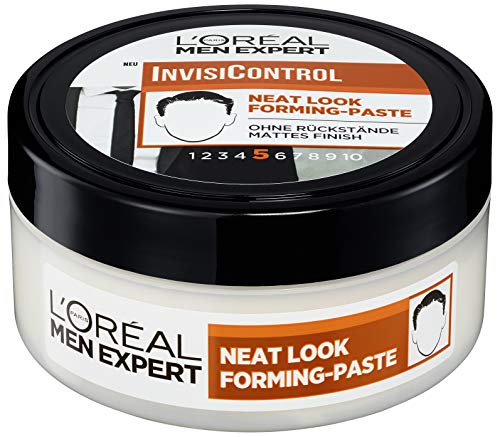 L'Oréal Men Expert Haarstyling-Paste für Männer, Neat Look Forming-Paste zum Modellieren der Haare und für natürliche Styles, InvisiControl, 1 x 150 ml von L'Oréal Men Expert