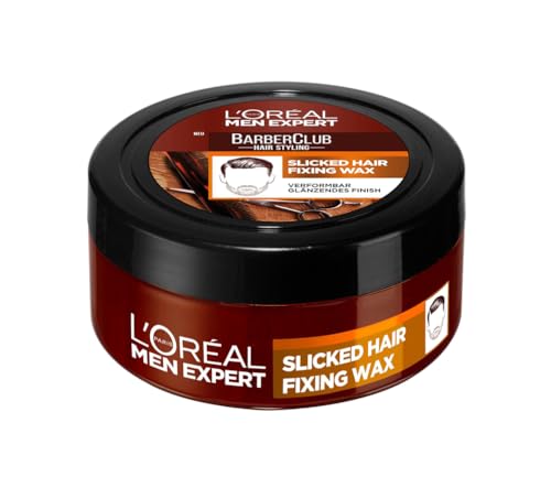 L'Oréal Men Expert Haarwachs für Männer, Haarstyling für einen glatten und glänzenden Look, Barber Club Slicked Hair Fixing Wax, 1 x 75 ml L'Oréal Men Expert Haarwachs für Männer, Haarstyling für einen glatten und glänzenden Look, Barber Club Slicked Hair Fixing Wax, 1 x 75 ml von L'Oréal Men Expert