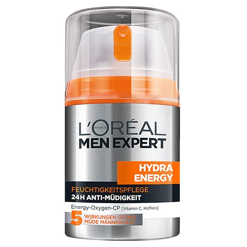 L'Oréal Men Expert L'Oreal Men Expert Hydra Energy 24H Anti Müdigkeit, Feuchtigkeitspflege für den Mann mit Vitamin C (6 x 50 ml) von L'Oréal Men Expert