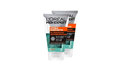 L'Oréal Men Expert - Reinigungsgel gegen verstopfte Poren – Gesichtspflege – Hydra Energetic – 100 ml – 2 Stück von L'Oréal Men Expert