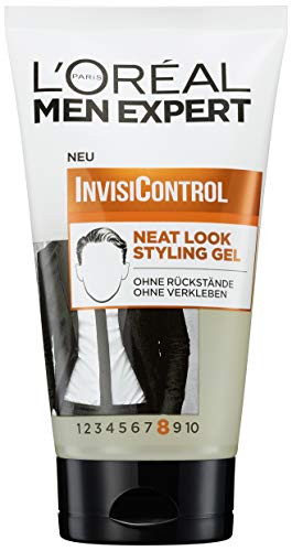 L'Oréal Men Expert Neat Look Styling Gel für Männer, Haargel für gepflegte und natürliche Haarstylings, Herren Haarstyling für ein mattes Finish, InvisiControl, 1 x 150 ml von L'Oréal Men Expert