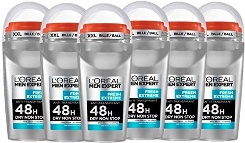 L'Oréal Paris Men Expert Fresh Extreme Deodorant - 6 x 50 ml - Roller von L'Oréal Men Expert