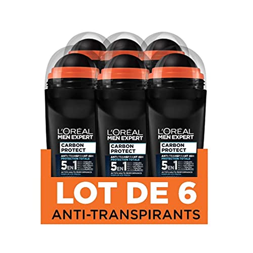 Men Expert L'Oréal Carbon Protect Ice Fresh Deodorant für Herren, 6er pack (6 x 50 ml) von L'Oréal Paris