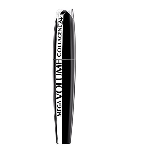 L'Oréal Paris Mega Volume Collagen Mascara, lang anhaltend, Volumengebend mit Maxi Applikator aus Borsten, Schwarz von L'Oreal Paris