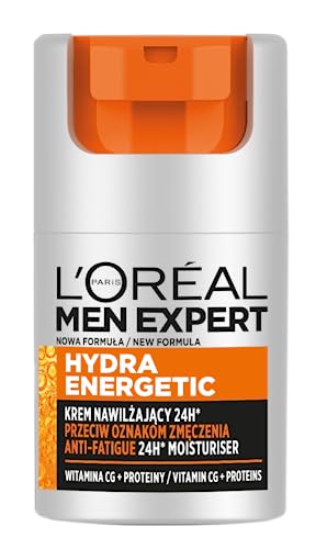 L'Oréal Paris Men Expert Hydra Energetic Gesichtscreme, 24h feuchtigkeitsspendend, gegen Müdigkeit, 50ml von L'ORÉAL