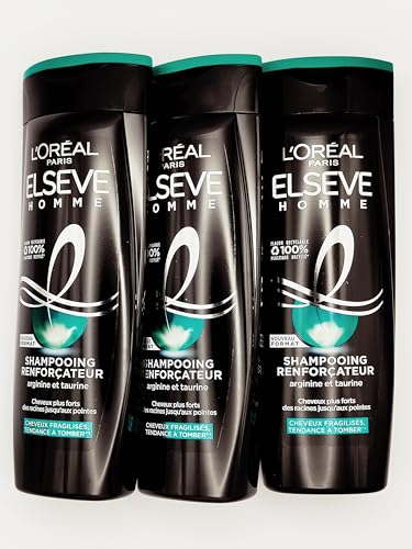 Elseve L'Oréal Herren-Shampoo, verstärkend, Arginin und Taurin, 3 Stück von L'Oréal Paris