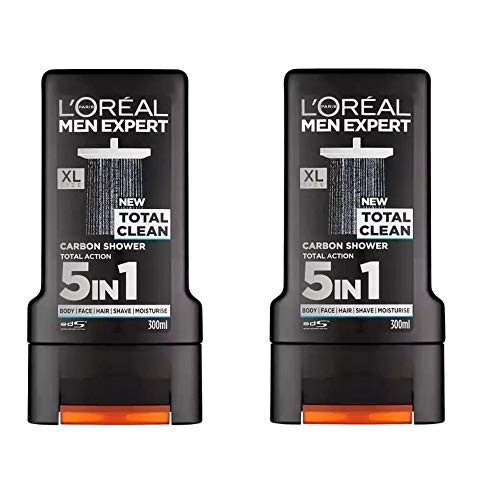 L'OREAL - Gel douche - Men Expert Total Clean Carbone Action 5en1 - Lot de 2x300ml von L'Oréal Paris