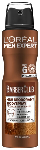 L'Oréal Men Expert Barber Club 48H Deodorant Body Spray Deospray 150ml L'Oréal Men Expert Barber Club 48H Deodorant Body Spray Deospray 150ml von L'Oréal Paris