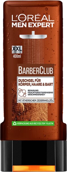 L'Oréal Men Expert Barber Club Duschgel XXL für Körper, Haare & Bart 400 ml von L'Oréal Paris