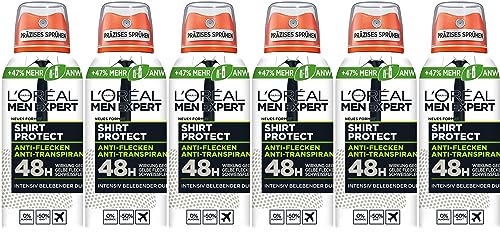 L'Oréal Men Expert Compressed Deo Shirt Control, mehr Inhalt bei kleinerer Verpackung, 6 x 100 ml von L'Oréal Paris
