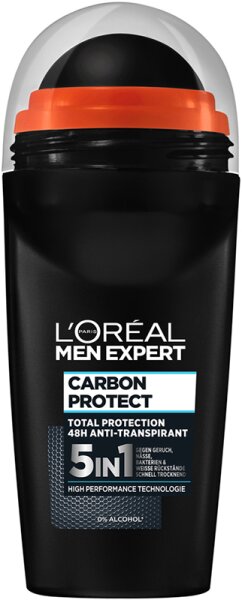 L'Oréal Men Expert Carbon Protect 5in1 Anti-Transpirant Deo Roll-On Deo Roll-On 50ml L'Oréal Men Expert Carbon Protect 5in1 Anti-Transpirant Deo Roll-On Deo Roll-On 50ml von L'Oréal Paris