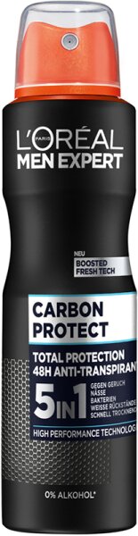 L'Oréal Men Expert Deo Spray Carbon Protect 5in1 Deospray 150 ml L'Oréal Men Expert Deo Spray Carbon Protect 5in1 Deospray 150 ml von L'Oréal Paris